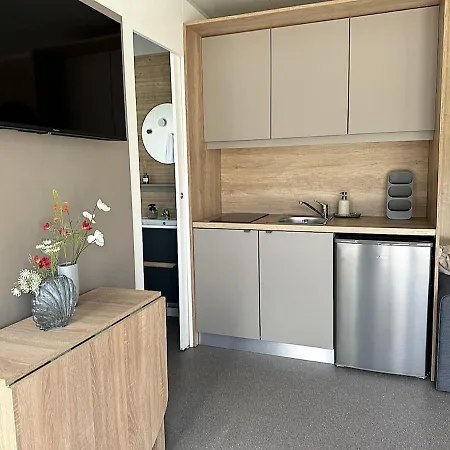 Cosy Modern Mini House 11 By The Sea With Private Terrace In Limoni Camp - Walk To & Local Taverns Holiday home *